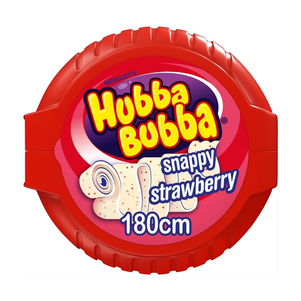 Hubba Bubba Snappy Strawberry Bubble Gum Mega Long Tape